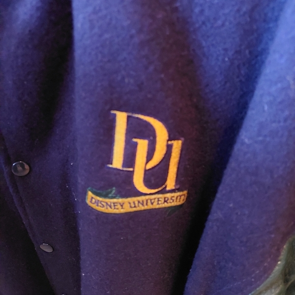 Disney University DU XL Bomber Jacket USA Rare VTG "E Pluribus Mousum" - Picture 4 of 6